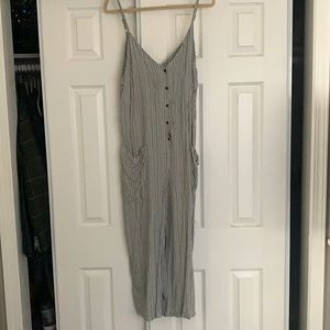 Black and White stripes jumpsuit